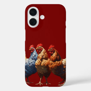 Drei französische Hühner Glaube Hoffnung Barmherzi iPhone 16 Hülle