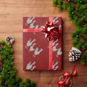 Drei französische Hühner im Stilstil 5 Geschenkpapier