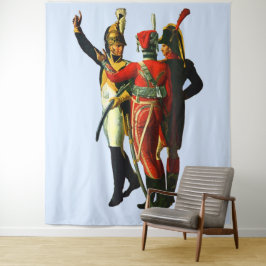 drei französische Soldaten um 1800 Wandteppich