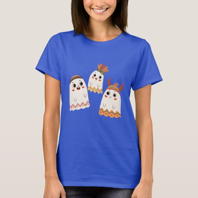 Drei fröhliche Geister mit einzigartigen Kopfteile T-Shirt (Vorderseite)