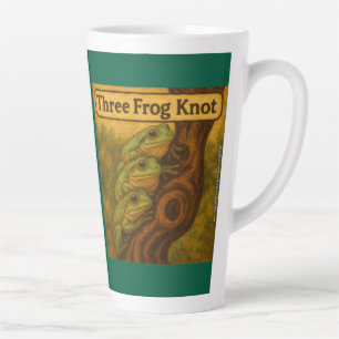 Drei-Frosch-Knoten – Whimsische Amphibien-Wortspie Milchtasse