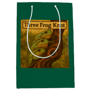 Drei-Frosch-Knoten – Whimsische Amphibien-Wortspie Mittlere Geschenktüte