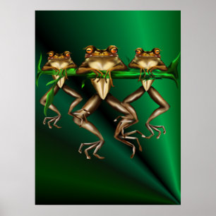 Drei Frosch-Plakat Poster