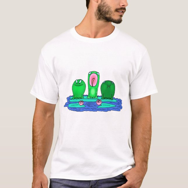 Drei Frosch-T-Shirt T-Shirt (Vorderseite)
