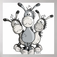 Drei Funny Donkeys