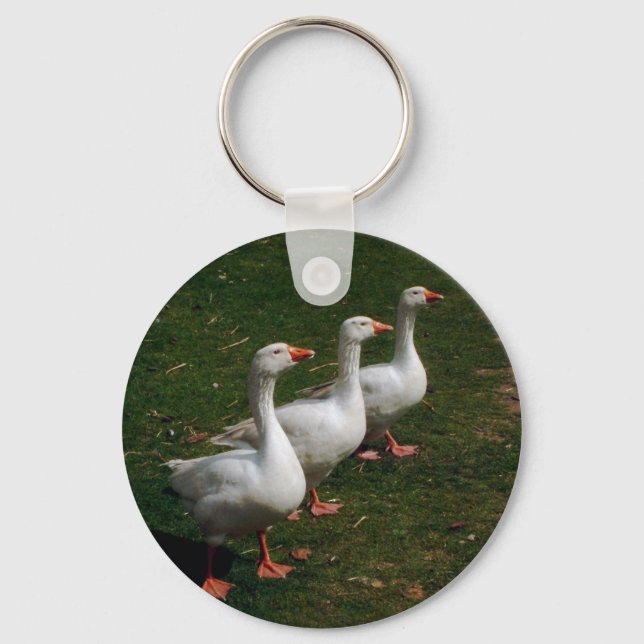 Drei Gänse | Keyring Schlüsselanhänger (Vorderseite)