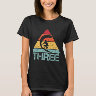 Drei Geburtstags-Surfer 3. 3 Jahre alte surfen Geb T-Shirt