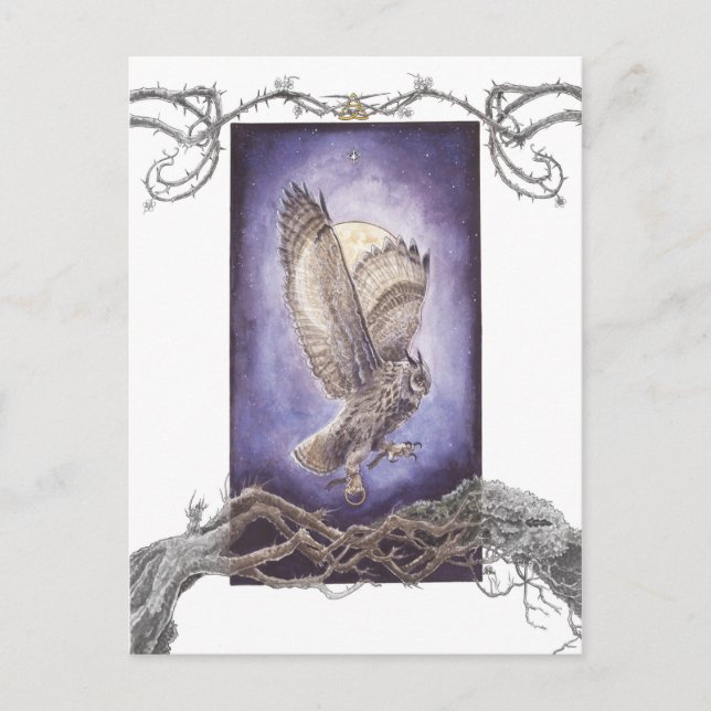 Drei gefahrene Ringe Postkarte tragen (Vorderseite)