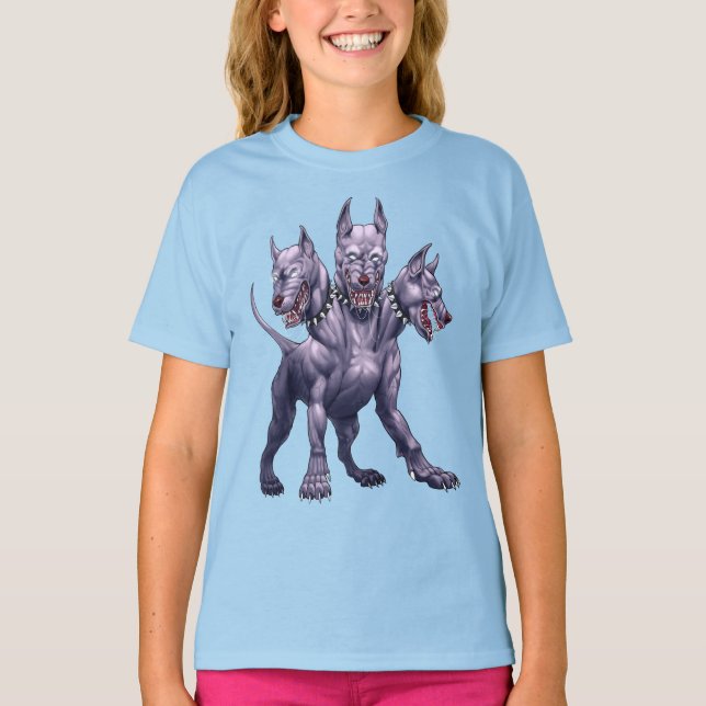 Drei gehackte Hunde Cerberus T-Shirt (Vorderseite)