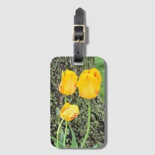 Drei gelbe Tulissen / Gepäckanhänger