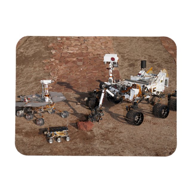 Drei Generationen von Mars-Rover. Magnet (Horizontal)