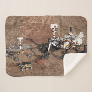 Drei Generationen von Mars-Rover. Sherpadecke