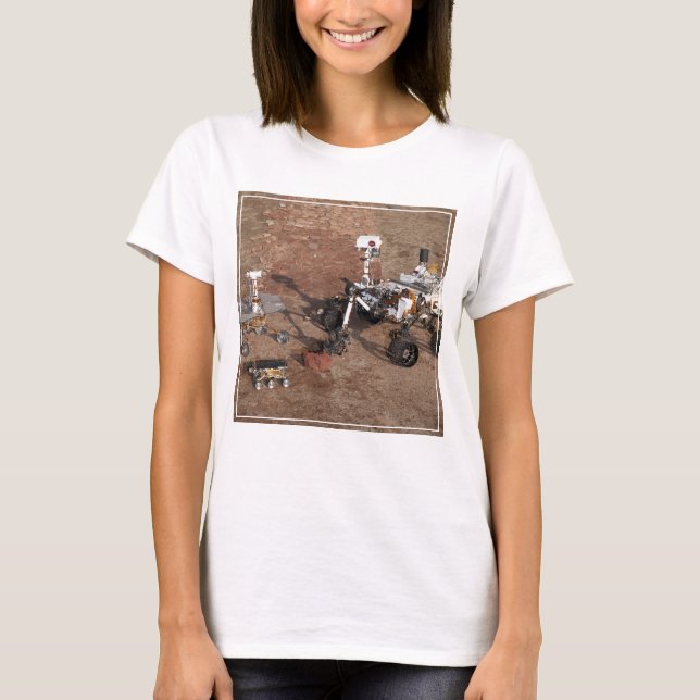Drei Generationen von Mars-Rover. T-Shirt (Vorderseite)