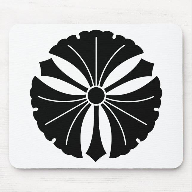 Drei Ginkgo-Blätter mit Schwertern Mousepad (Vorne)