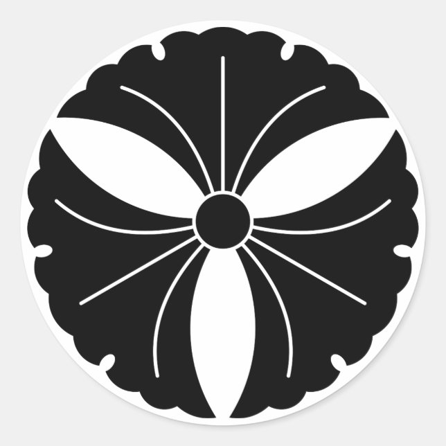 Drei Ginkgo-Blätter Runder Aufkleber (Vorderseite)