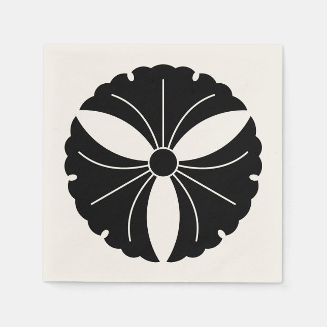 Drei Ginkgo-Blätter Serviette (Vorderseite)