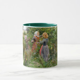 Drei Girls Picking BlackBerry (von Brendekilde) Tasse
