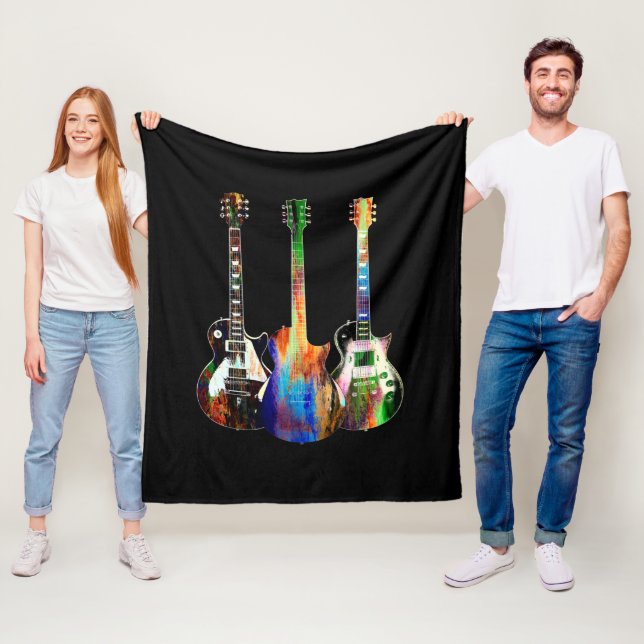 Drei Gitarren Fleecedecke (Beispiel)