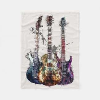Drei Gitarren Fleecedecke