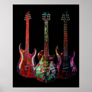 Drei Gitarren Poster