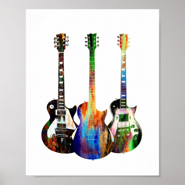 Drei Gitarren Poster (Vorne)
