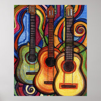 Drei Gitarren Poster