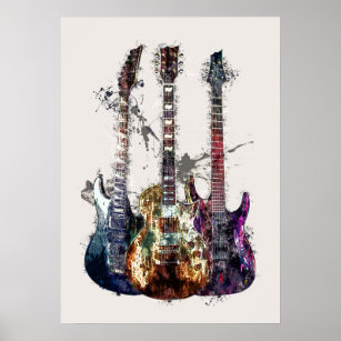 Drei Gitarren Poster