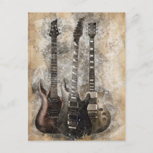 Drei Gitarren Postkarte