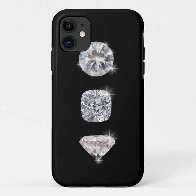 Drei glänzende Diamanten Case-Mate iPhone Hülle (Rückseite)