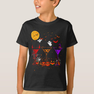 Drei Gläser Cocktails Lustiges Halloween Kostüm T-Shirt