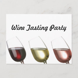 Drei Gläser Wein Einladung