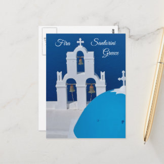 Drei Glocken Fira, Santorini, Griechenland Postkarte