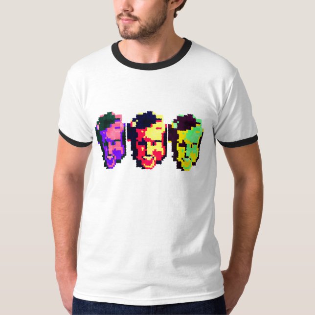 Drei glückliche Gesichter T-Shirt (Vorderseite)
