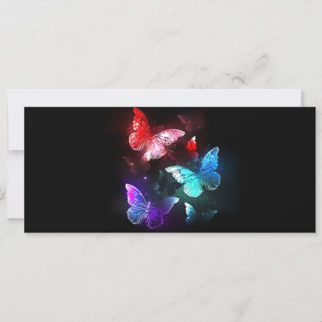 Drei glühende Schmetterlinge im Hintergrund (Vorderseite)