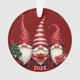 Drei Gnome 2025 Weihnachten Ornament