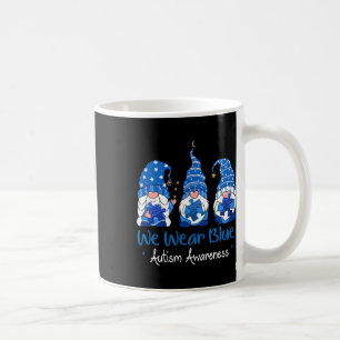 Drei Gnome, die das blaue Puzzle-Autismus-Bewussts Kaffeetasse