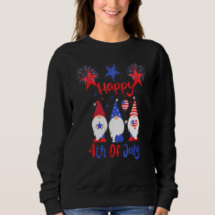 Drei Gnome Happy 4. Juli Firework American Fl Sweatshirt