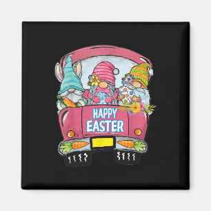 Drei Gnome in Lkw Bunny Egg Happy Ostertag Magnet