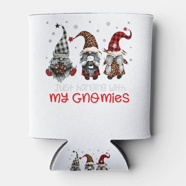 Drei Gnome in roten Weihnachten, nur mit meinen Dosenkühler (Vorderseite)