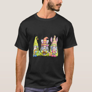 Drei Gnome Oster Niedlich Bunny Egg Jagen Happy Es T-Shirt