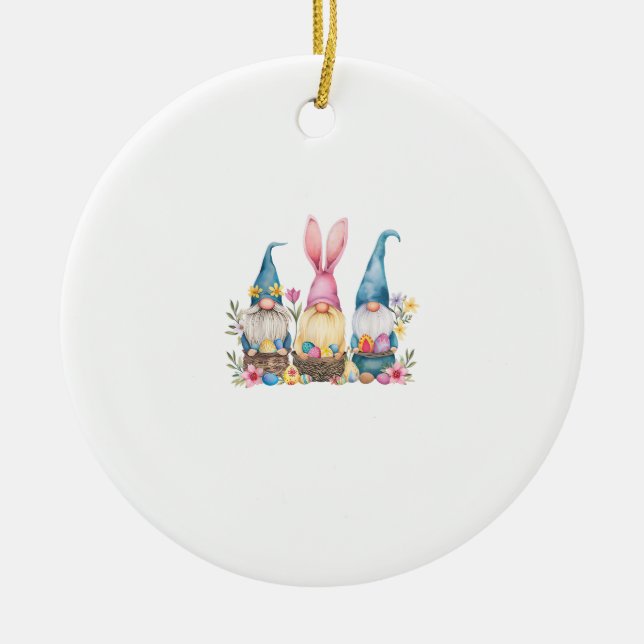 Drei Gnome Ostern Gnom Ostern Ei T-Shirt Keramik Ornament (Vorne)