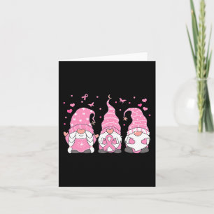 Drei Gnome rosa Ribbon Krieger Brustkrebs Krieg Karte