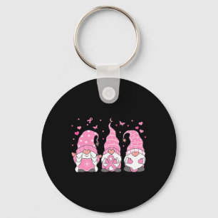 Drei Gnome rosa Ribbon Krieger Brustkrebs Krieg Schlüsselanhänger