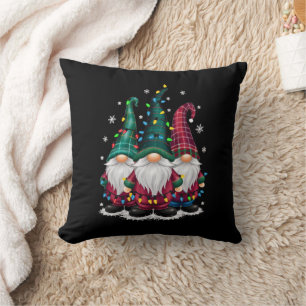 Drei Gnome Weihnachtsbeleuchtung Xmas-Fest Kissen