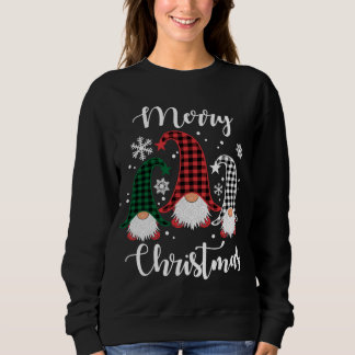 Drei Gnomes Buffalo Karierte Weihnachtsschneeflock Sweatshirt