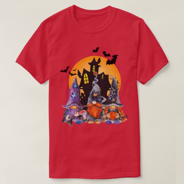 Drei Gnomes glückliches Halloween Fall Candy Corn  T-Shirt (Design vorne)