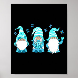 Drei Gnomes Niedlich Happy Pi Day Mathematik Numme Poster