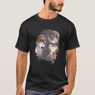 Drei Golden Retriever Moon Wolf T-Shirt