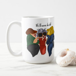 Drei Gossiers Cartoon Kaffee Tasse
