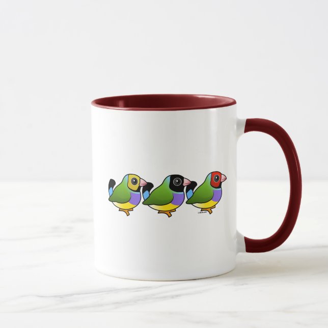 Drei Gouldian Finke Tasse (Rechts)
